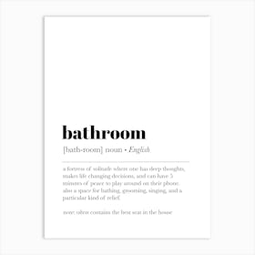 Bathroom Definition Art Print