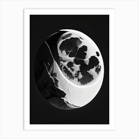 Moon Phase Noir Comic Space Art Print