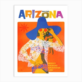 Amazing Arizona, Pop Art Travel Poster Art Print