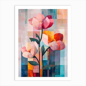 Abstract Flowers 23 Art Print