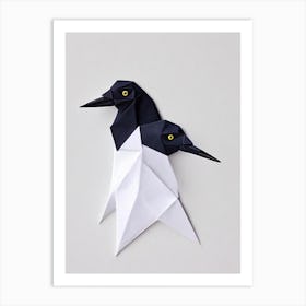 Common 2 Loon Origami Bird Art Print