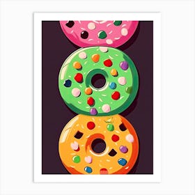 Confetti Donuts Art Print