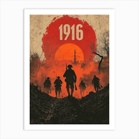 Aihrgdesign A Vintage Poster Depicting A Dramatic World War I D4960d1f 3fb7 4ac9 Acdd 9cf6de8df428 1 Poster