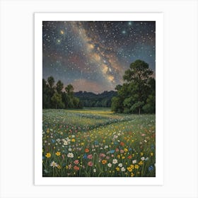 Milky Way Field Art Print