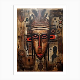 Ancient Wisdom: Tribal Masks of Africa Art Print