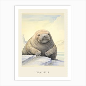 Beatrix Potter Inspired  Animal Watercolour Walrus 2 Art Print