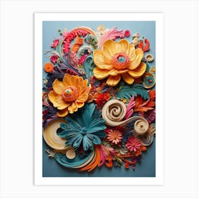 Paper Flower Art 1 Art Print