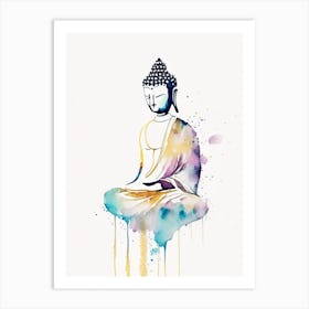 Buddha Symbol 1 Minimal Watercolour Art Print