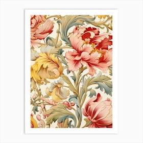 Floral Wallpaper 282 Art Print