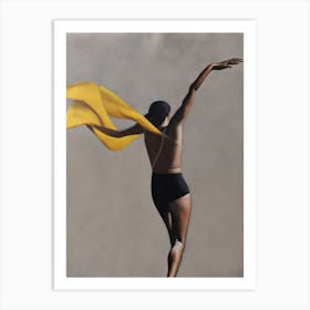 Dancer With Yellow Scarf Art Print