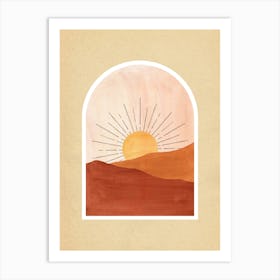 Sunrise In The Desert Art Print