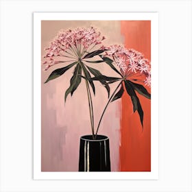 Bouquet Of Joe Pye Weed Flowers, Autumn Fall Florals Painting 1 Art Print