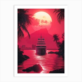 Sunset At Sea Art Print