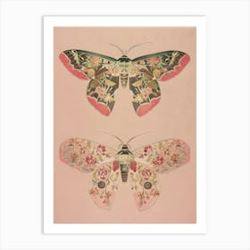 Spring Butterflies William Morris Style 9 Art Print