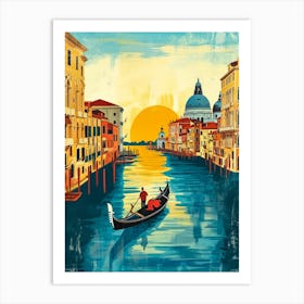 Gondolas In Venice Art Print