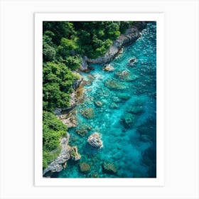 Aerial View Of A Tropical Island Art Print