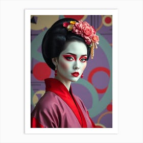 Geisha Creative Portrait Art Print