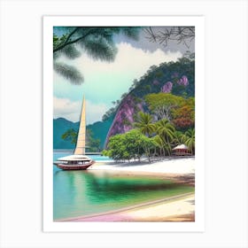 Langkawi Malaysia Soft Colours Tropical Destination Art Print