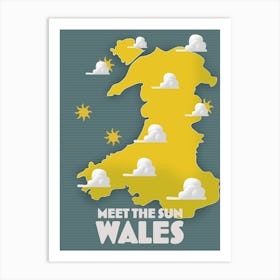 Meet The Sun Wales Art Print