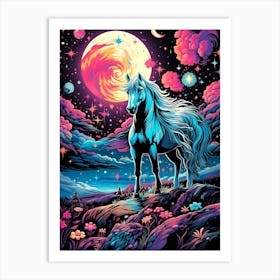 Psychedelic Horse Art Print