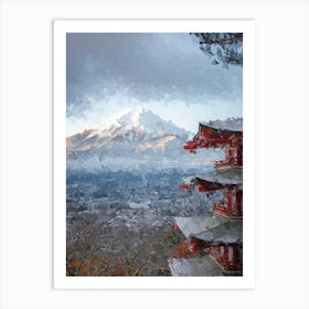 Mount Fuji Japan Oil Painting Landscape Art Print