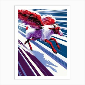 Goat In Flight Art Print