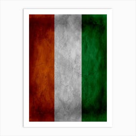 Cote D Lvoire Flag Texture Art Print