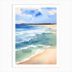 Four Mile Beach 3, Australia Watercolour Art Print