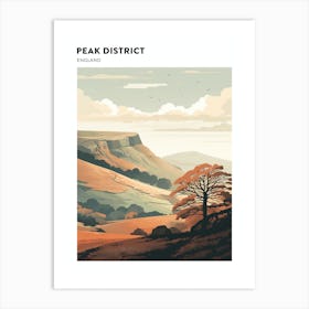 Peak District National Park England 4 Hiking Trail Landscape Poster Art Print
