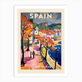 Santander Spain 7 Fauvist Painting Travel Poster Art Print