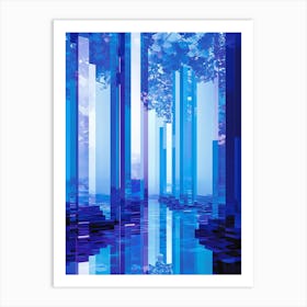 Blue Forest Art Print