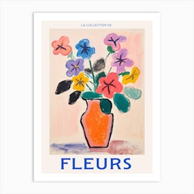 French Flower Poster Impatiens Art Print