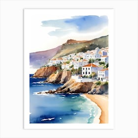Spanish Las Teresitas Santa Cruz De Tenerife Canary Islands Travel Poster (32) Art Print