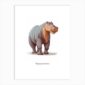 Hippopotamus Kids Animal Poster Art Print