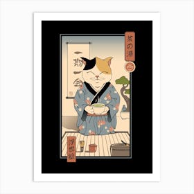 Cat Tea Ceremony Art Print