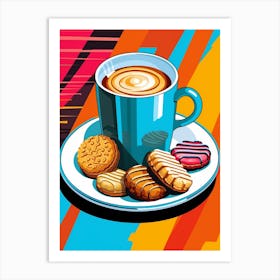 Coffee & Cookies Pop Art Art Print