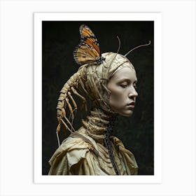 Surrealism Meets Royalty In A Portrait Of A Scorpion Tailed Hybrid Human Profile View Revealing The Art Print