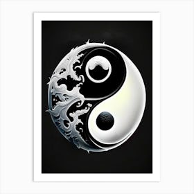 Yin and Yang 1, Symbol Illustration Art Print
