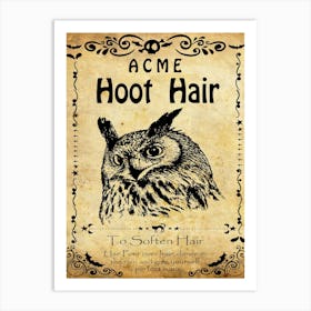 Acme Hoot Hair Art Print