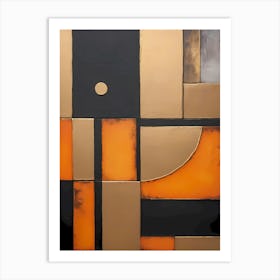 Fragments of Equilibrium: An Abstract Geometric Composition Art Print