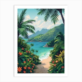 Tropical Landscape 1 Art Print