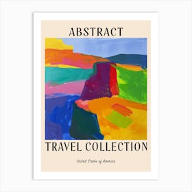 Abstract Travel Collection Poster United States Of America 5 Art Print