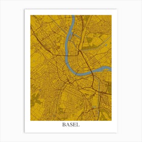 Basel Yellow Blue Art Print