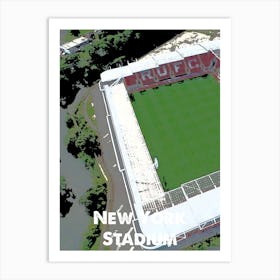 New York Stadium, Rotherham, Stadium, Football, Art, Soccer, Wall Print, Art Print Art Print