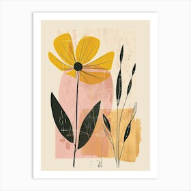 Dover Flower Market Boho Minimalist Style Art Print