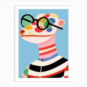 Little Gecko 2 Wearing Sunglasses Art Print