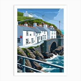 Cottages By The Sea Art Print