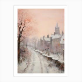 Dreamy Winter Painting Edinburgh Scotland 2 Art Print