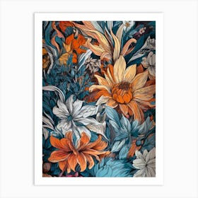 Flowers nature botanical art 7 Art Print