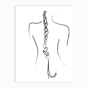 Mia's plait Art Print